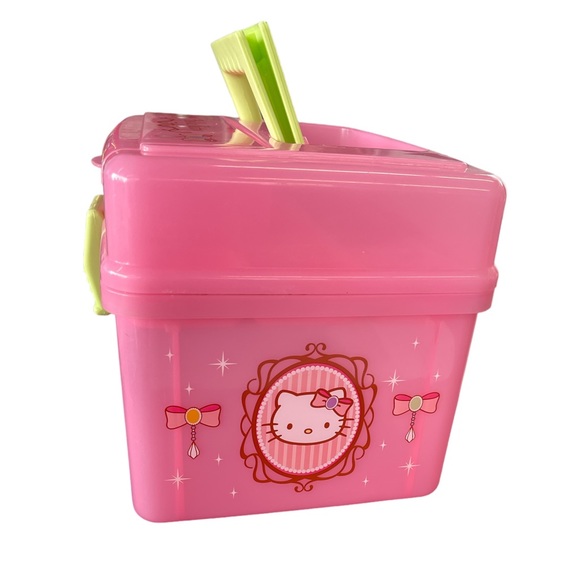 2008 Sanrio Hello Kitty Plastic Cosmetic Carrying Case Caboodle RARE - Picture 5 of 13